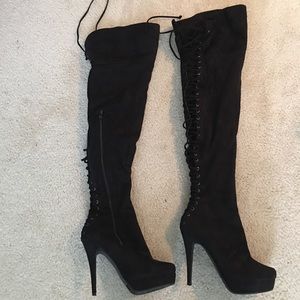 Sexy Platform Thigh High Heel Boots